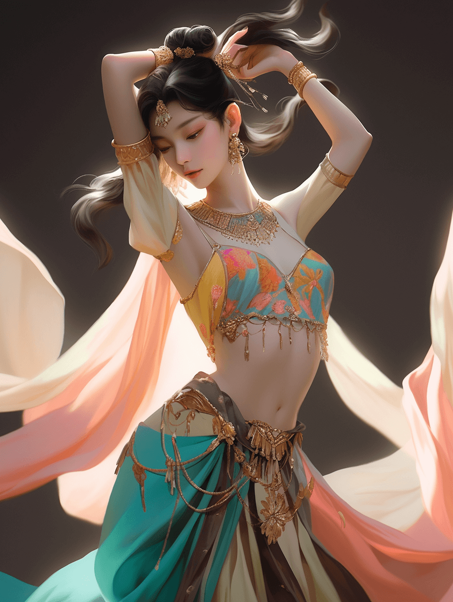AI插画!13张敦煌壁画女 Midjourney 关键词分享