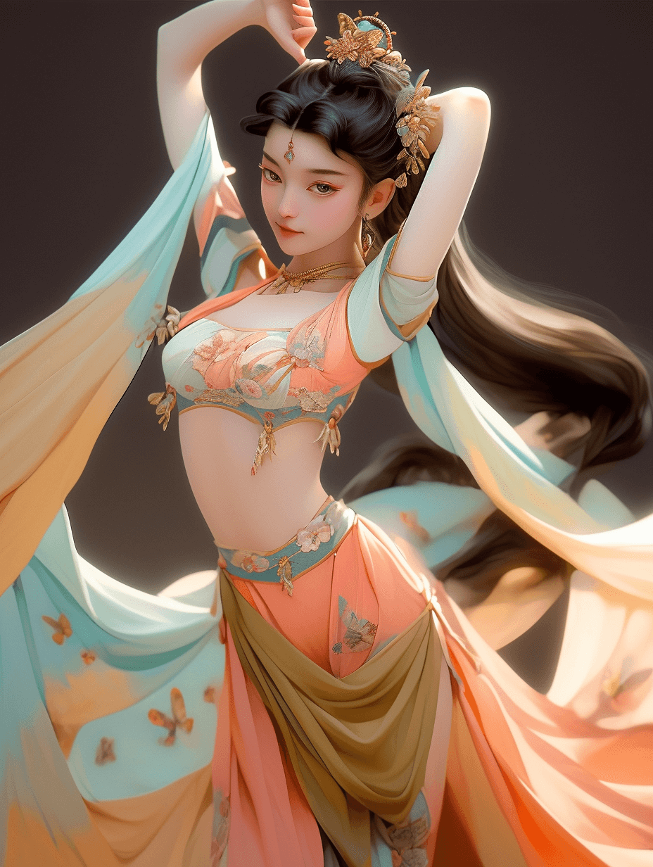 AI插画!13张敦煌壁画女 Midjourney 关键词分享
