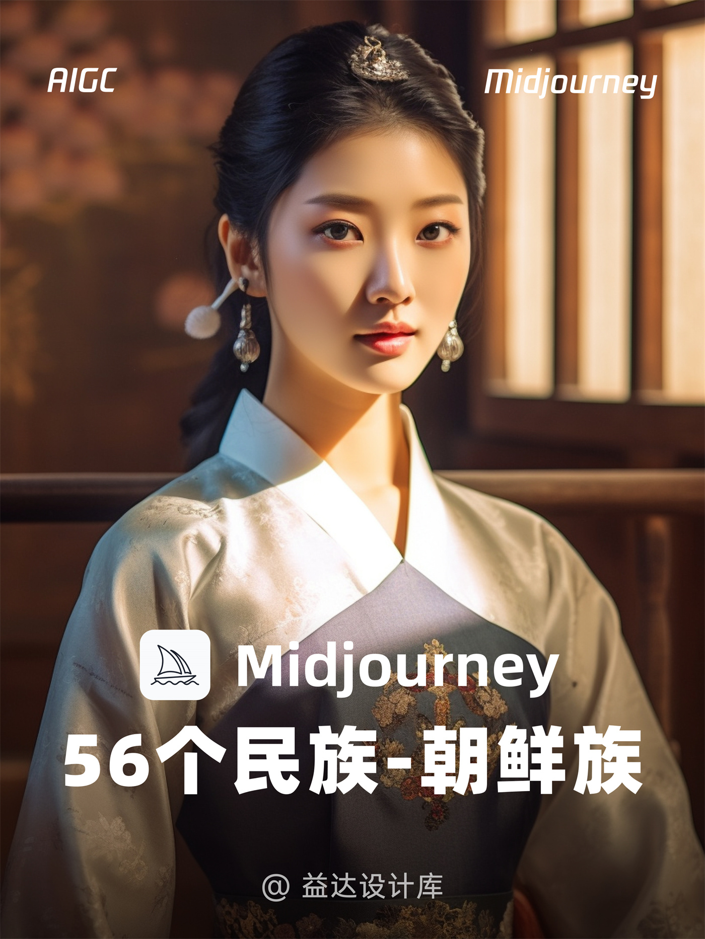 Midjourney 人像!AI 眼中的56个民族之朝鲜族