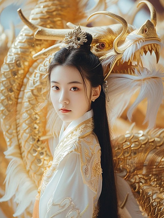 这张古风写真美到我失语，龙年写真，mj咒语